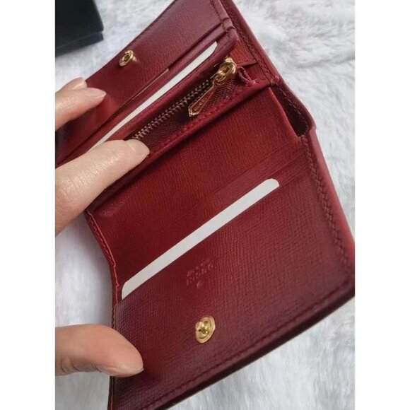 NIB Authentic Gucci Ophidia GG Card Case Floral Stripe Mini Wallet - Picture 2 of 6